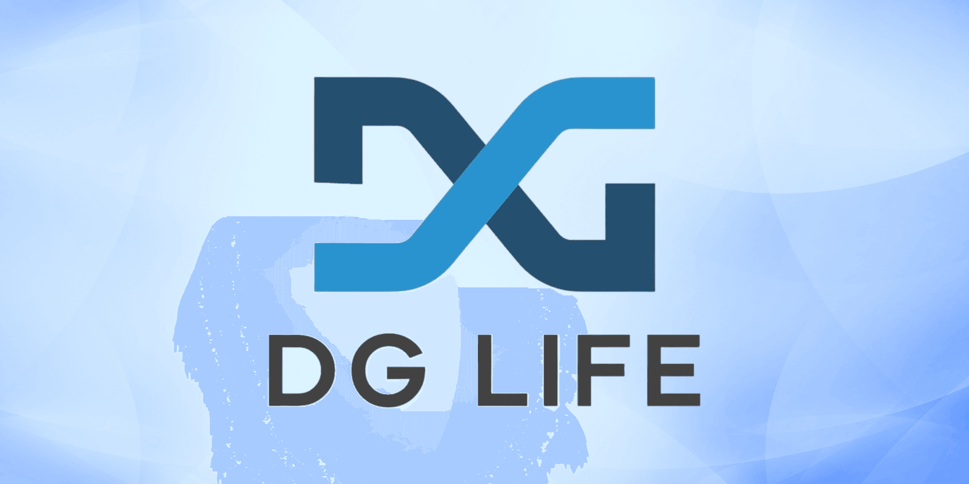 Logo featuring intertwined blue letters "DG" with "LIFE" in bold below